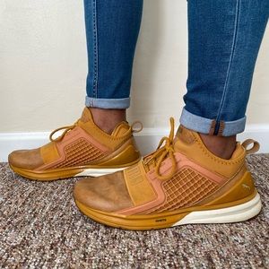Tan Leather Puma Ignite Sneakers